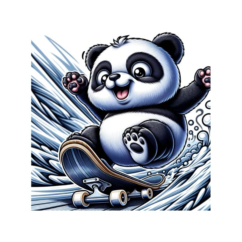 Cute Skater Panda