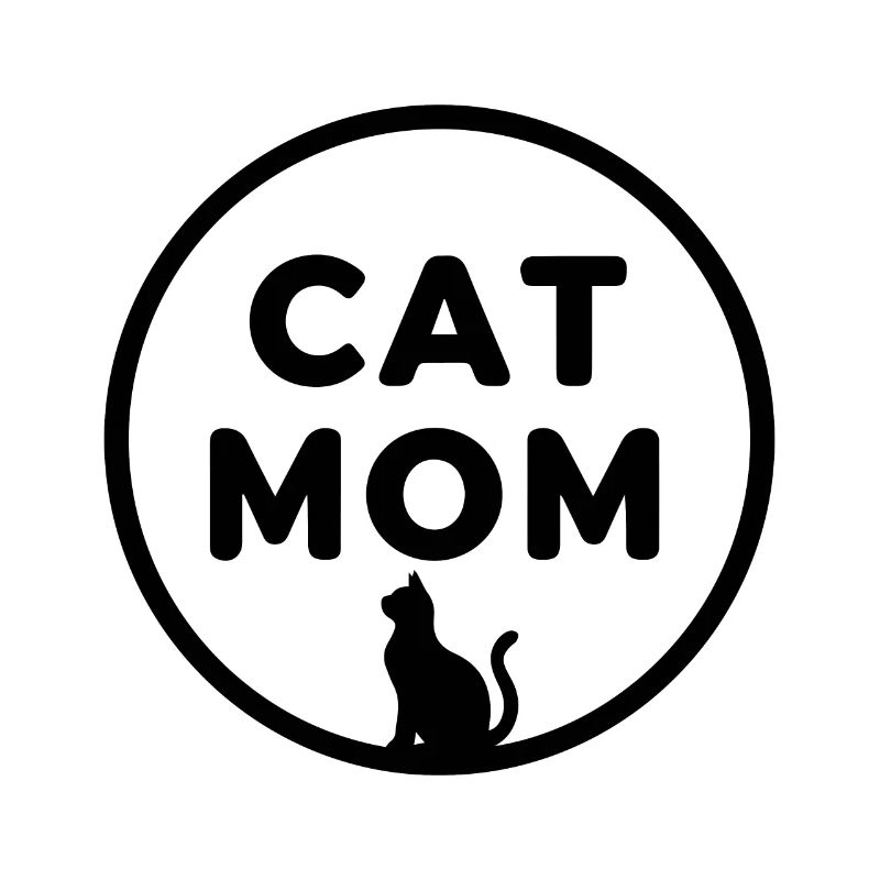 KATZENMAMA (DUNKLES TEXTDESIGN)