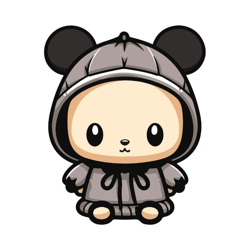 Mouse Winter Comic Cute