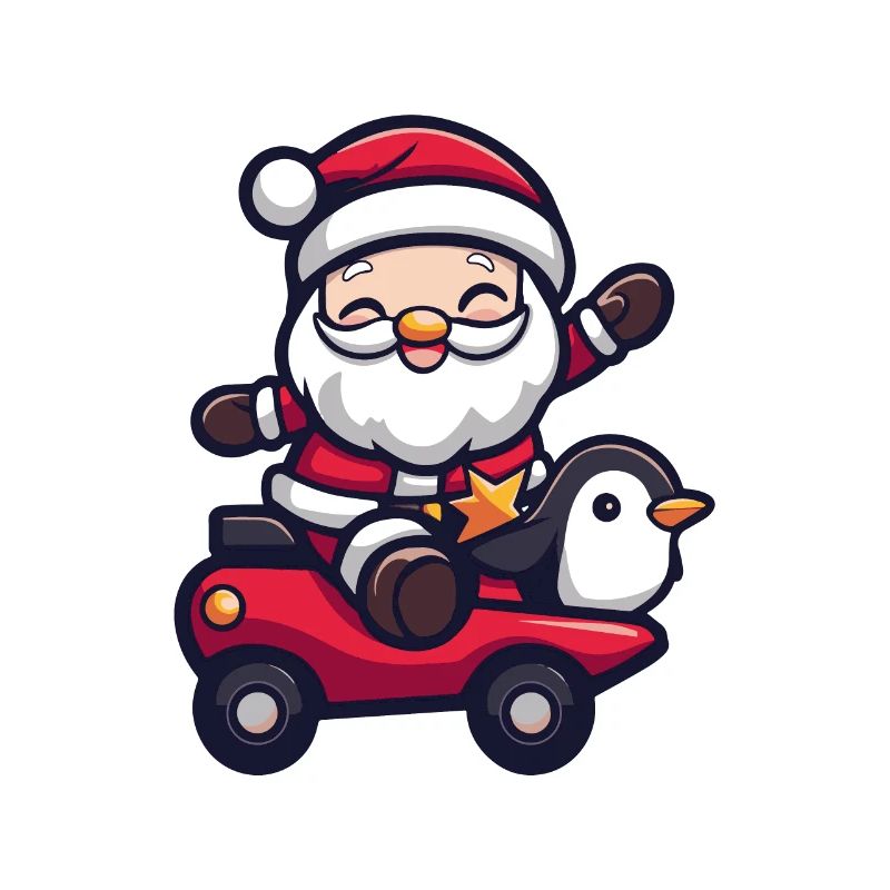 Pinguin Weihnachtsmann