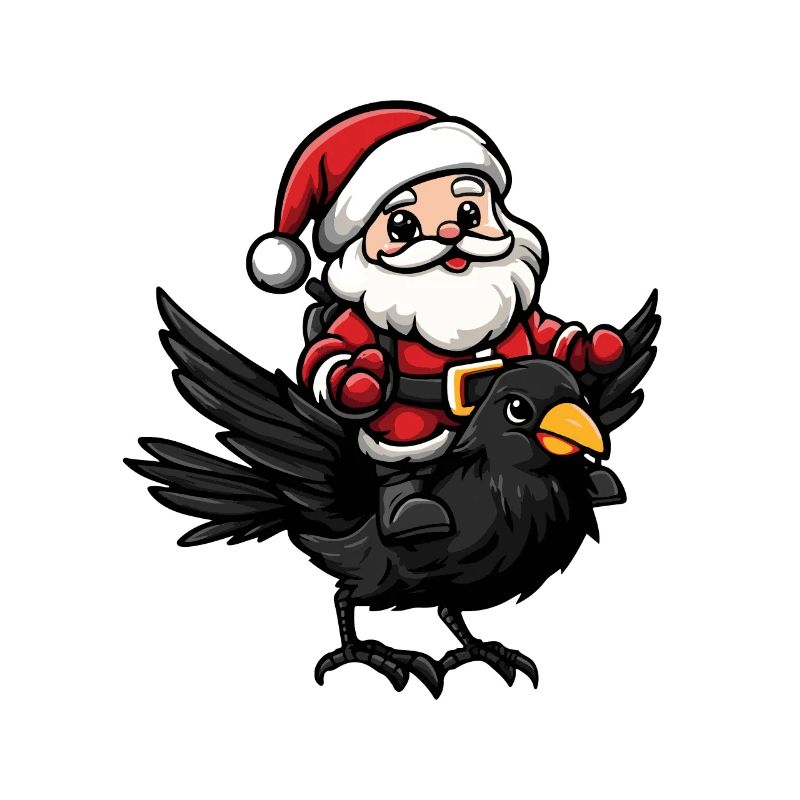 Rabe Krähe Weihnachtsmann