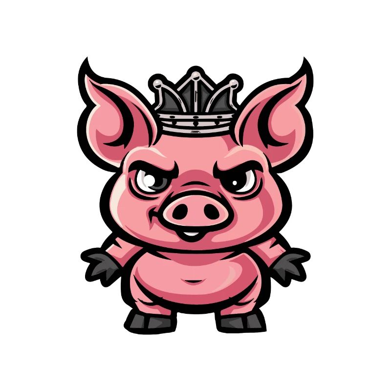 Schwein Cartoon Krone