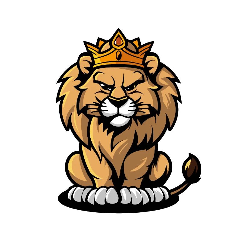 Löwe Cartoon Krone