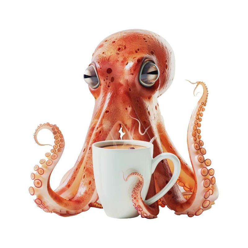 Tintenfisch Kaffee