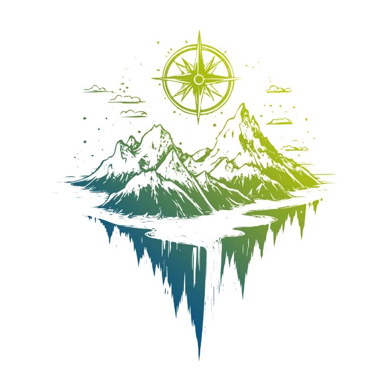 Berge Symbol Kompass