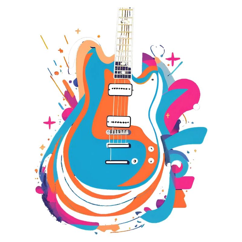 Bunte E-Gitarre