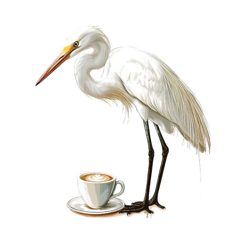 Reiher Vogel Kaffee