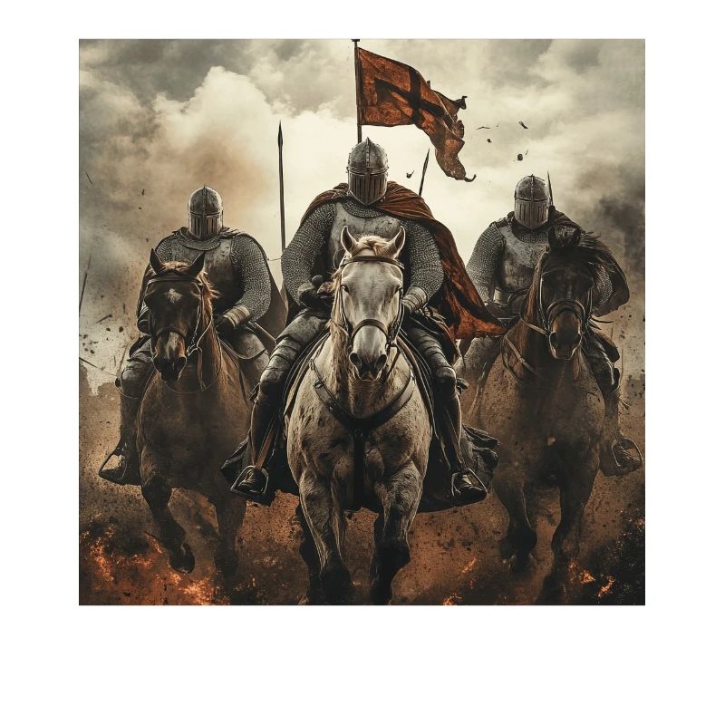 Ritter auf Pferd