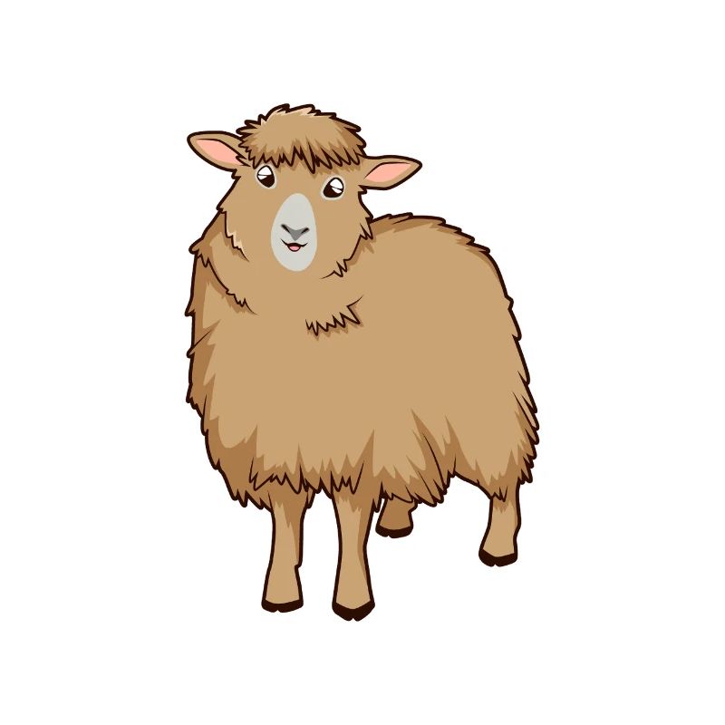 Kawaii Cotswold Schaf