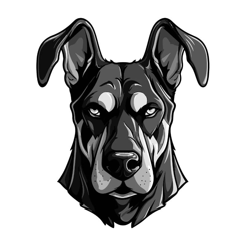 Doberman Hund Kopf