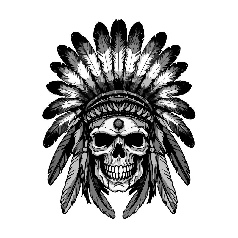 Apache Indianer Totenkopf