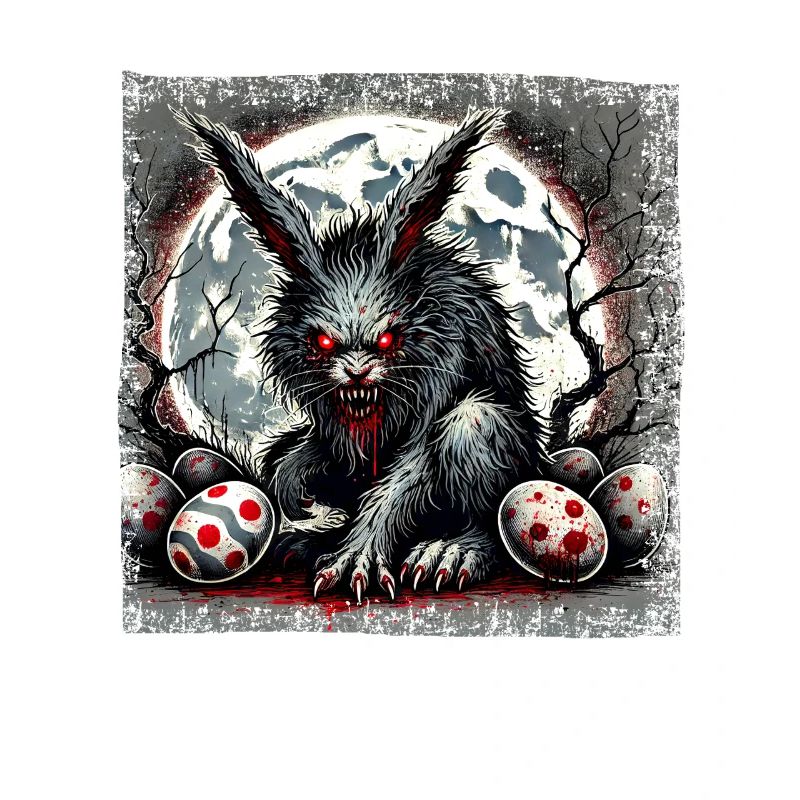 Gruseliger Werwolf Osterhase