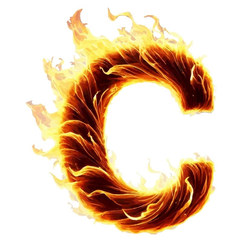 buchstabe c flammen