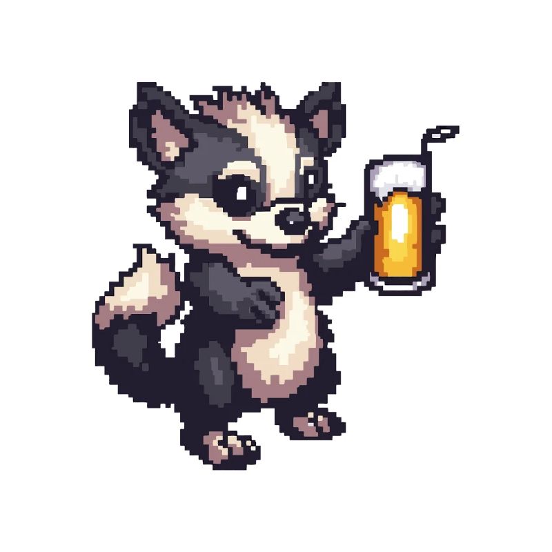 Stinktier Pixel Bier