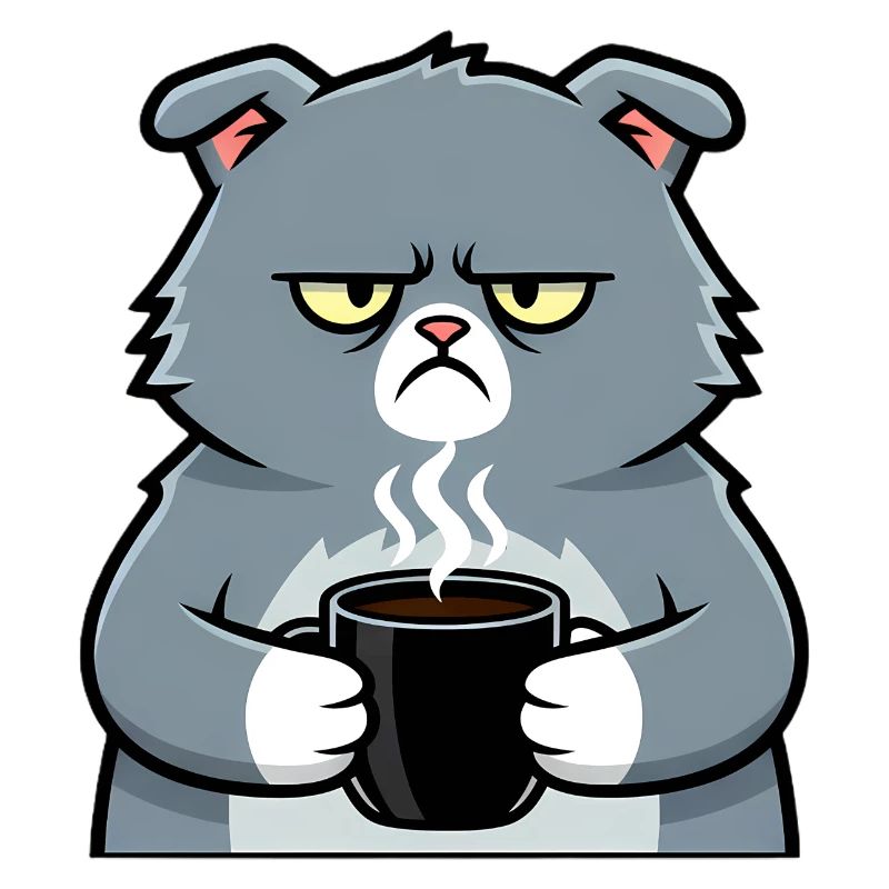 Katze Kaffee Tasse Comic