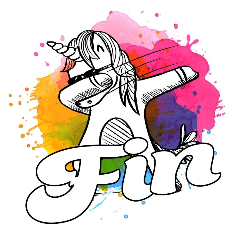 FIN - Beau nom de garçon avec licorne cool