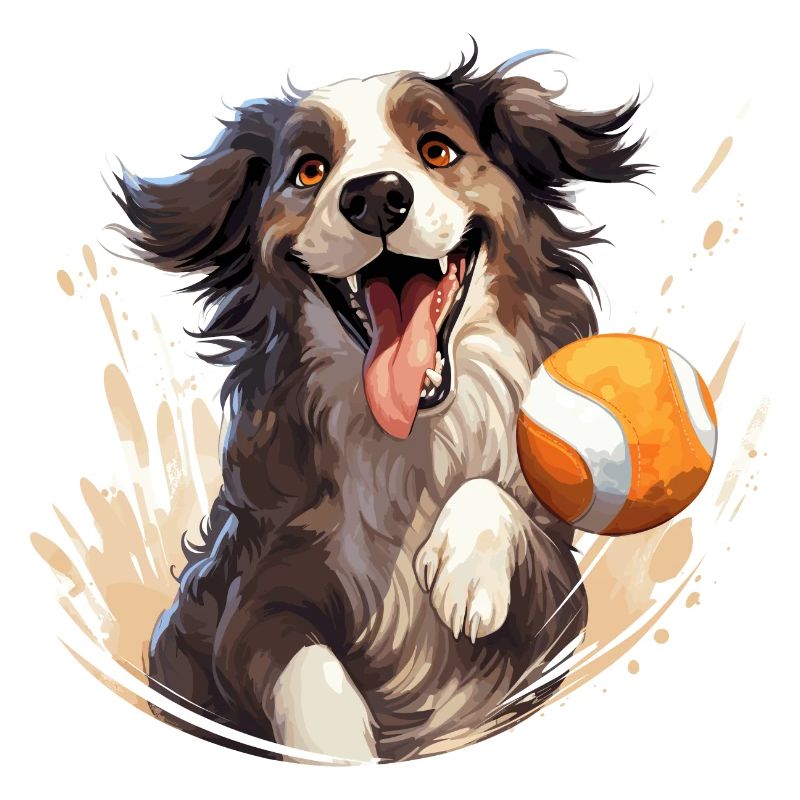 Dog playing beach volleyball