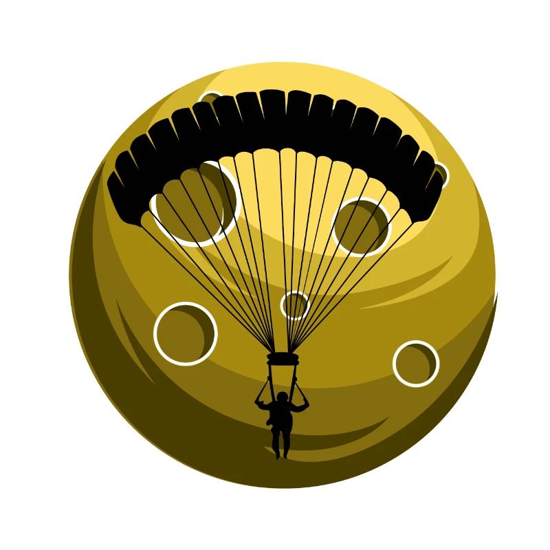 Skydiver Moon Paraglider Pilot Gift