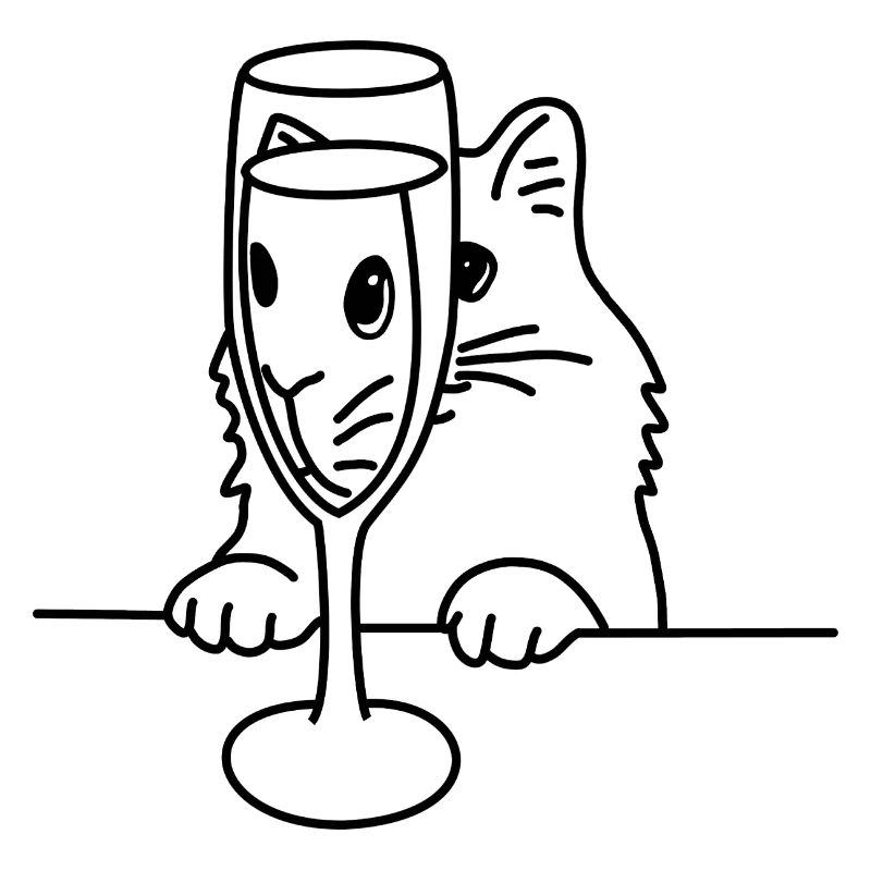 Katze Süß Glas