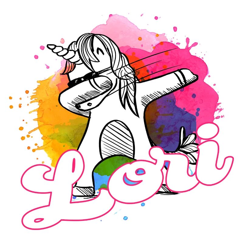 LORI - Beau nom avec licorne dabbing