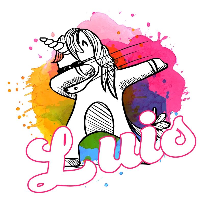 LUIS - Beautiful Boy Name with Cool Unicorn