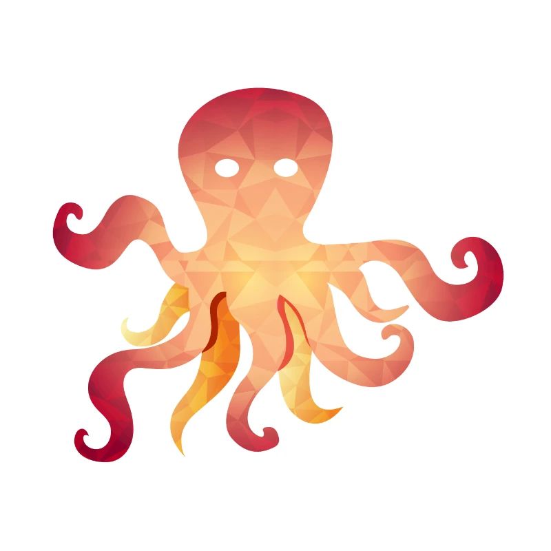 Oktopus Tintenfisch Polygon