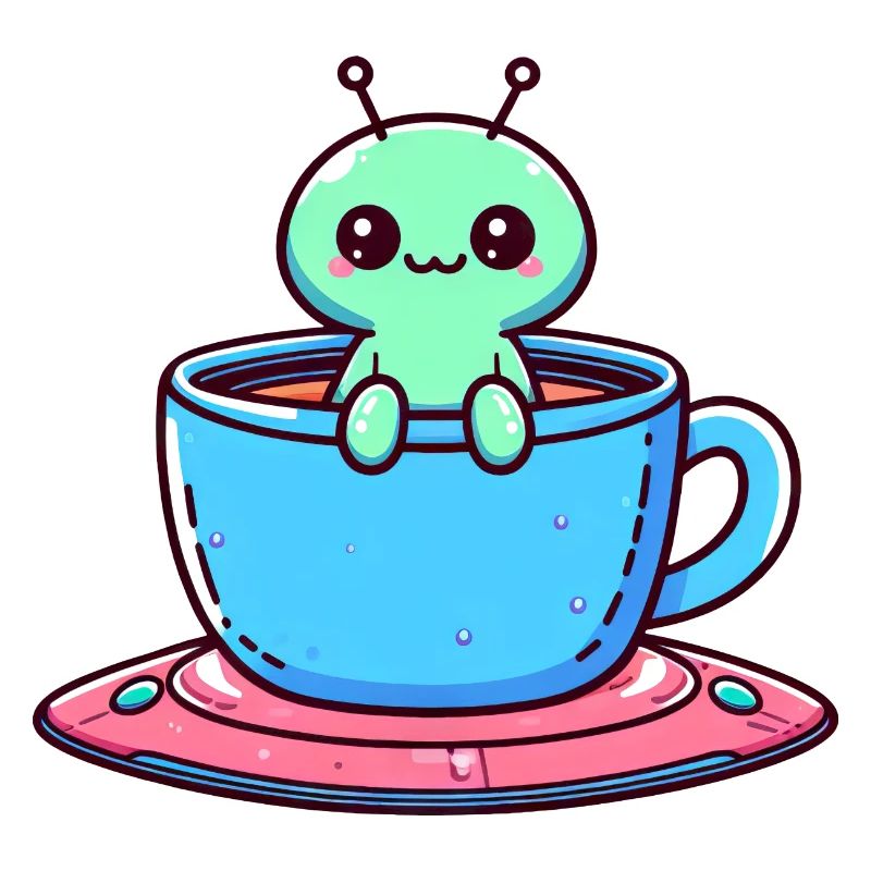 Green Alien & Coffee Tea: Interstellar Break with