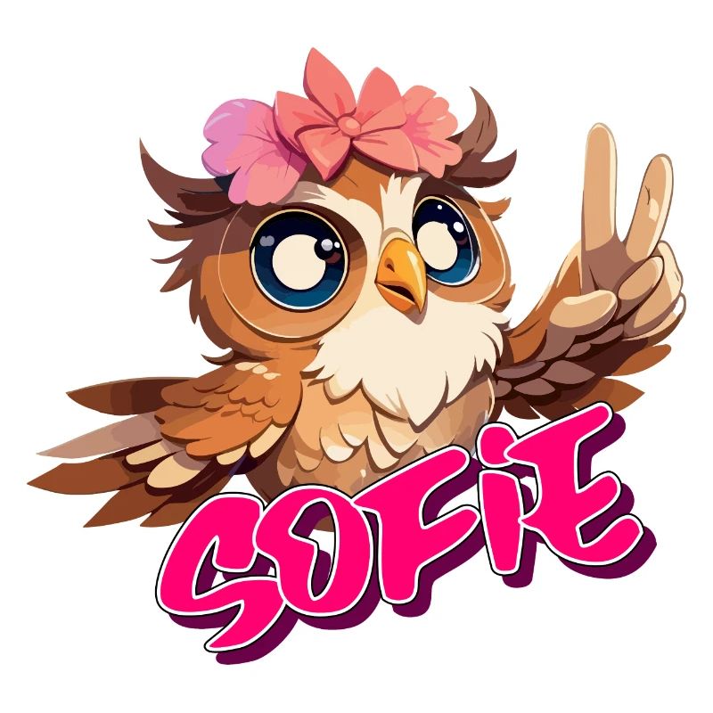 SOFIE - Schöner Mädchen Name mit süßer EULE