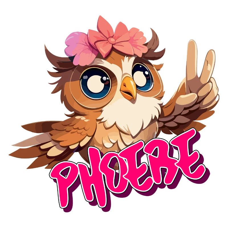 PHOEBE - Schöner Mädchen Name mit süßer EULE