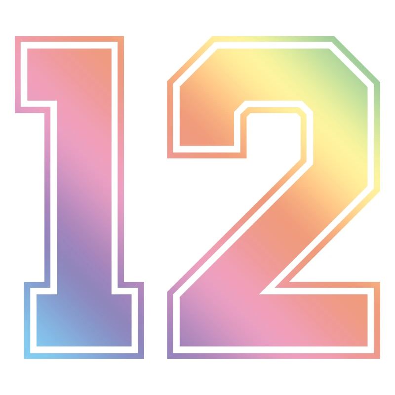 12 Zahl Bunt