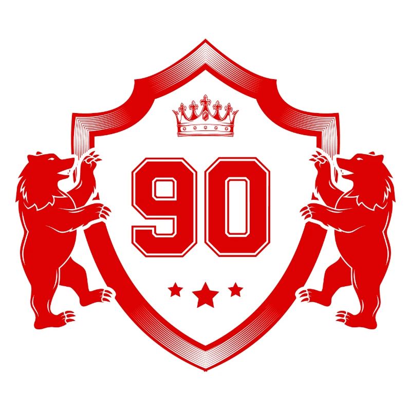 90 Zahl Wappen