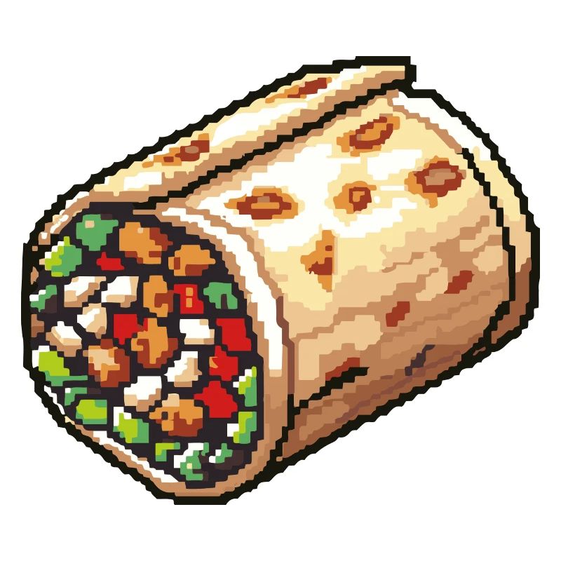 Burrito Pixel Symbol