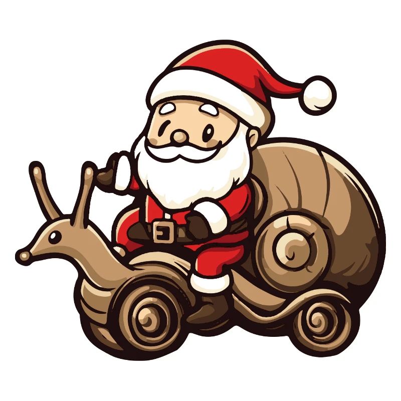 Schnecke Weihnachtsmann Cartoon