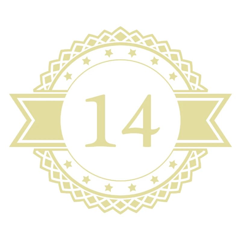 14 Number Emblem