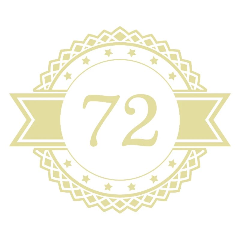 72 Zahl Emblem
