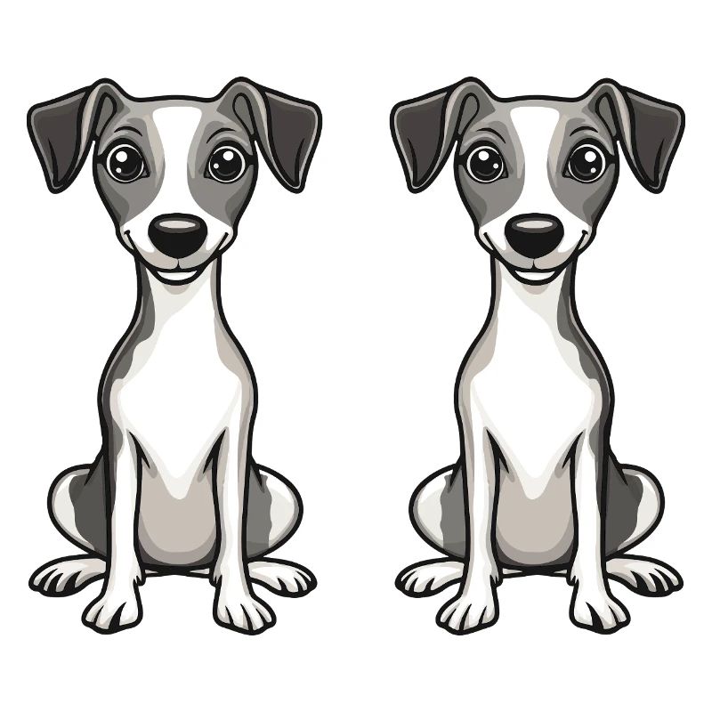 Whippet Hund Comic