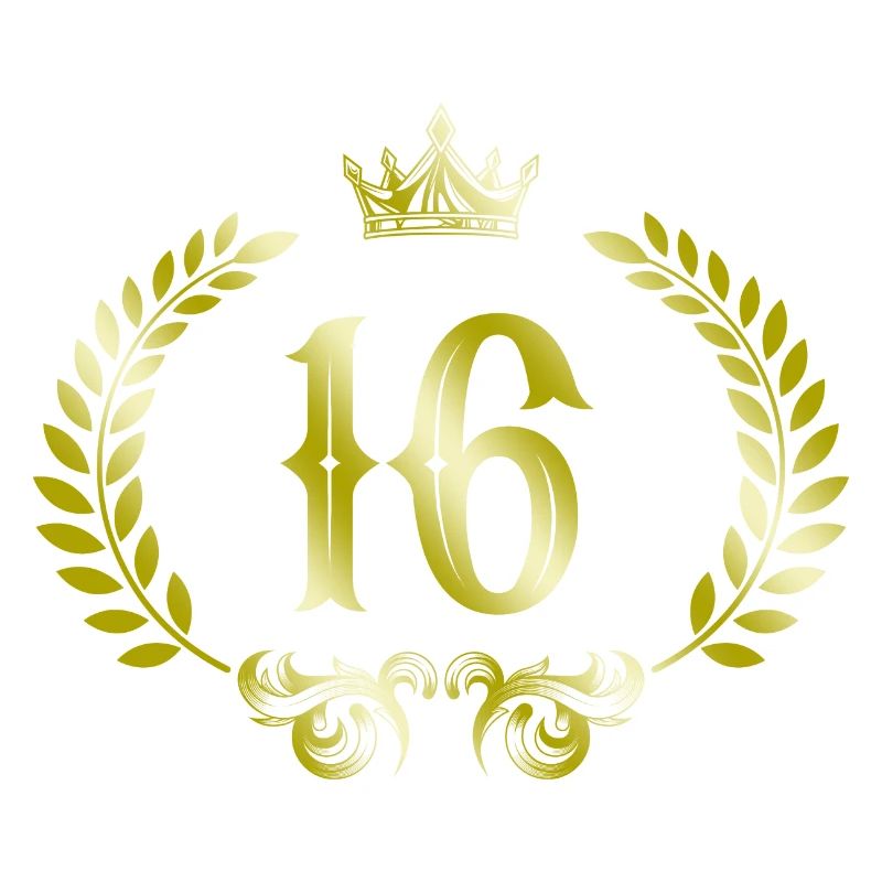 16 Zahl Kranz