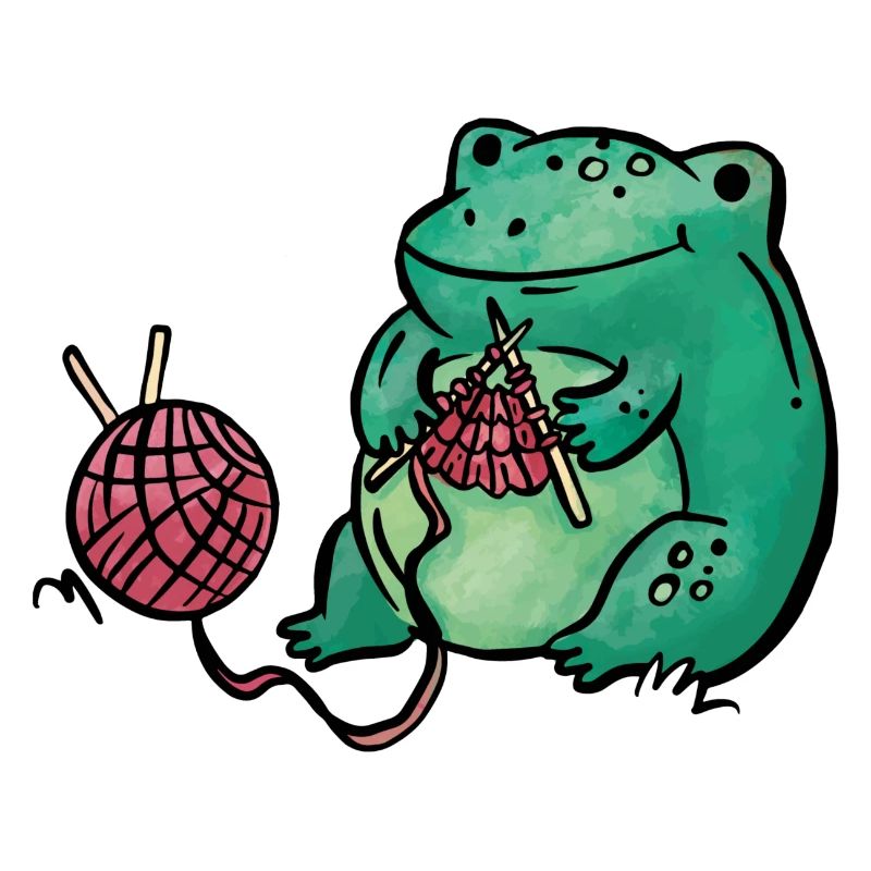 Frosch Stricken Handarbeit