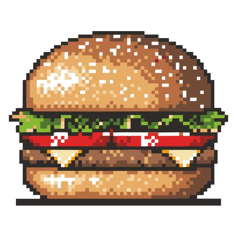 Burger Pixel Symbol