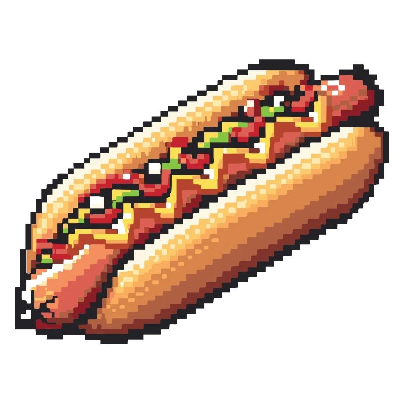 Hotdog Pixel Symbol