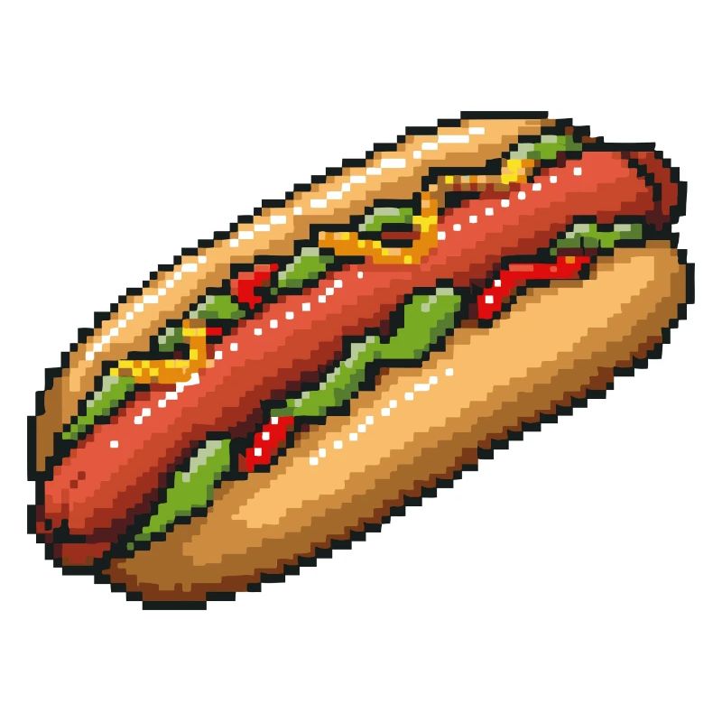 Hotdog Pixel Symbol