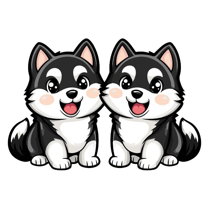 Husky Hund Comic