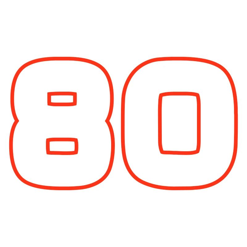 80 Zahl Symbol