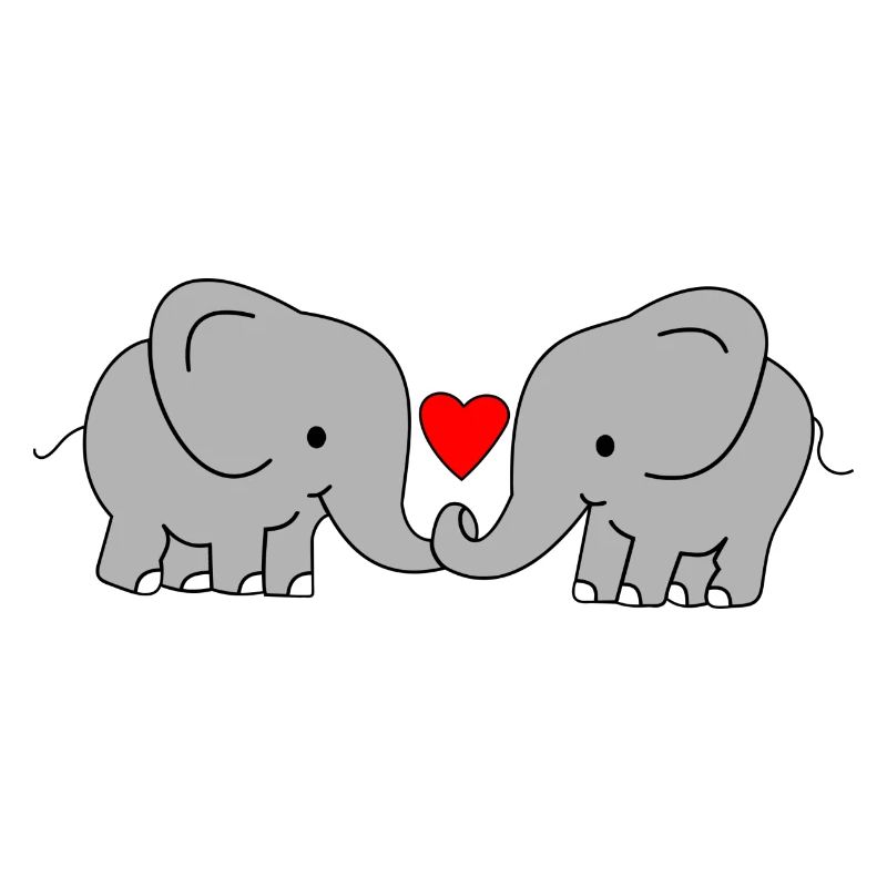 Herz Elefant Liebe