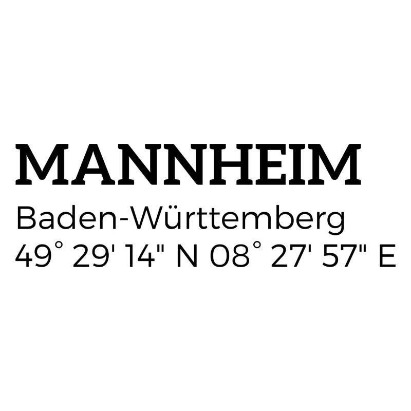 Mannheim Baden-Württemberg coordinates