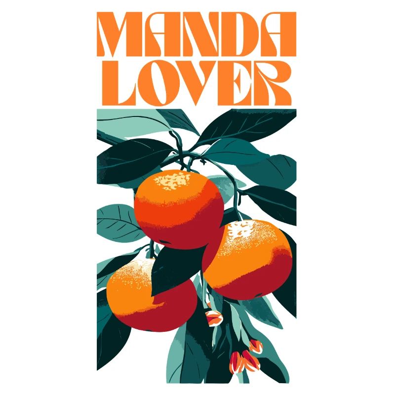 Mandarinen und Laub Illustration