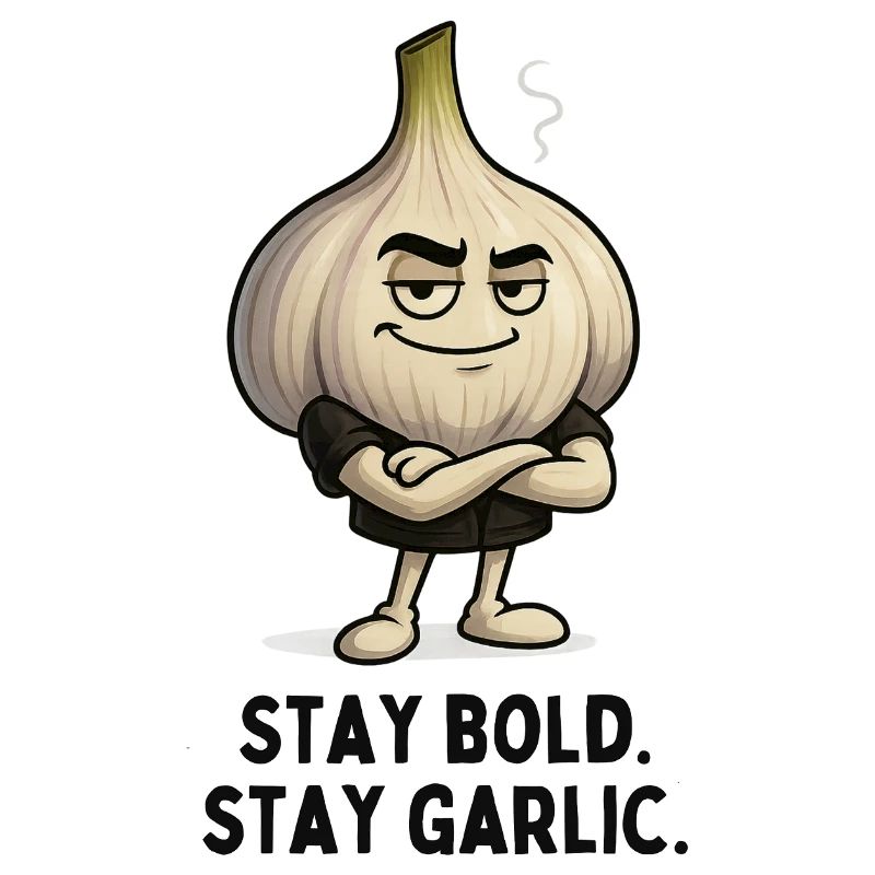Knoblauch Bleib Stark Karikatur 