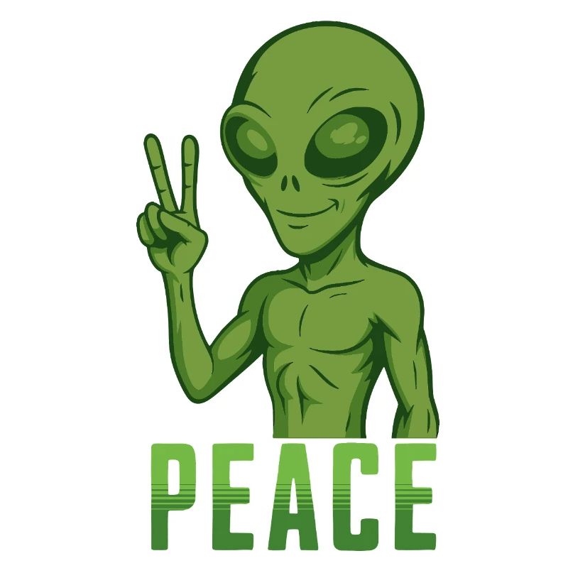 Peace Green Alien 
