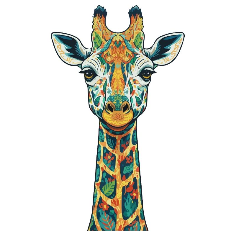 Bunte Giraffen-Kunstdrucke