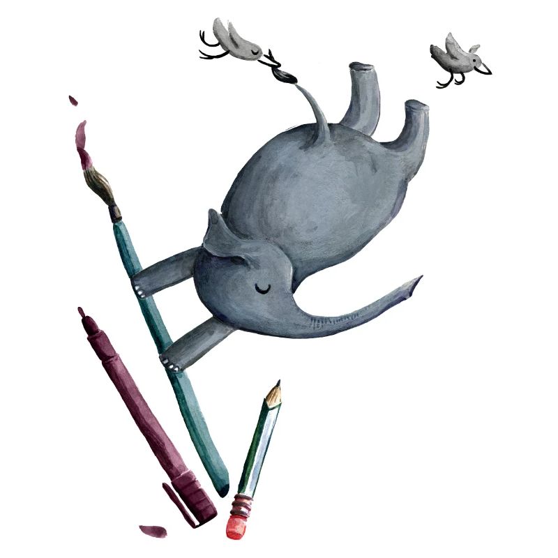 Akrobatik Elefant malen